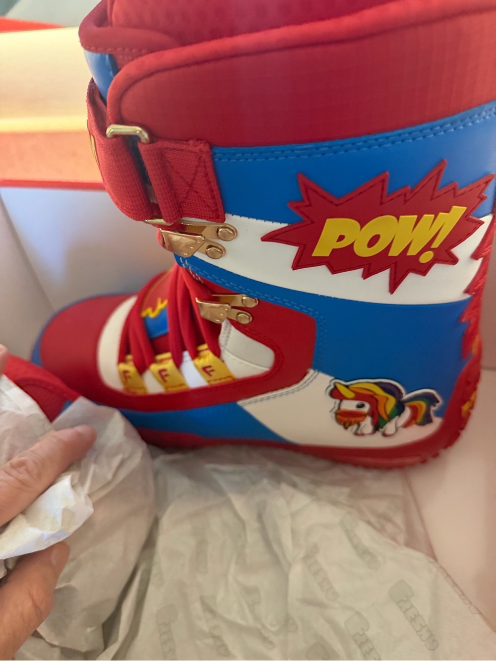 POW! Red & Blue Men's Rain & Snow Boots